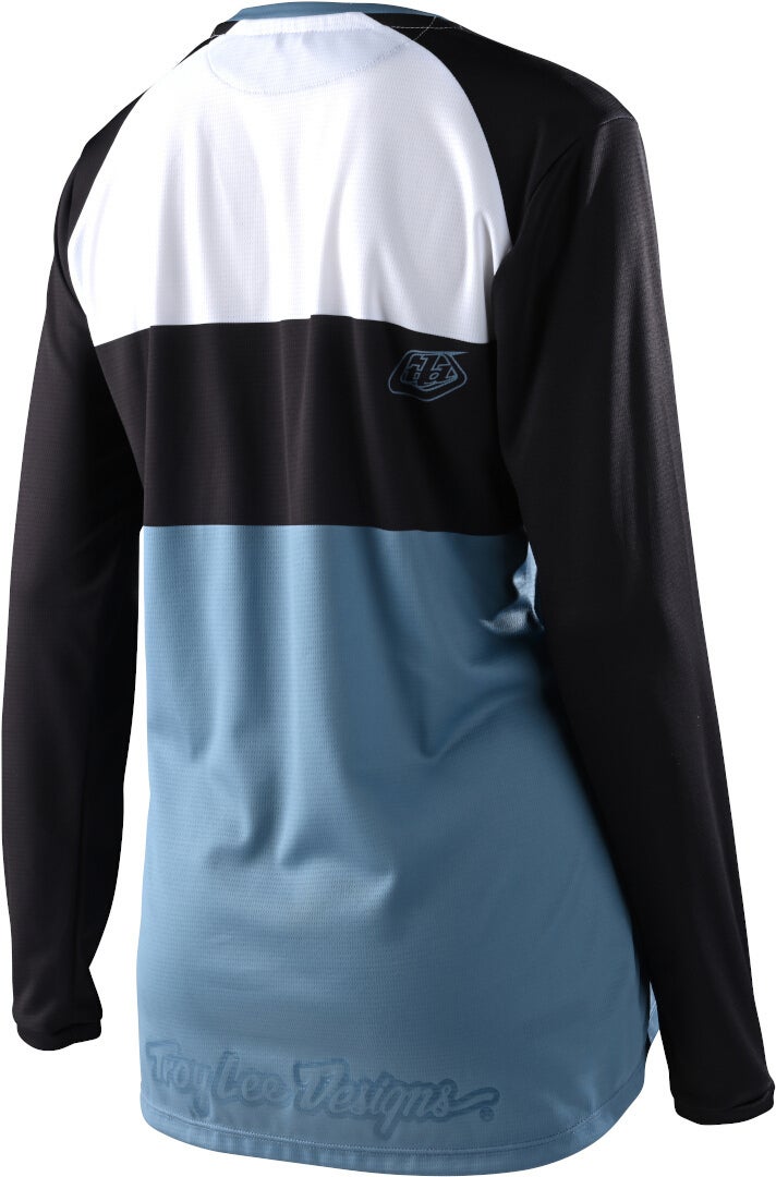 Troy Lee Designs GP Icon Damer Motocross Jersey sort/hvid/blå S Figur 2