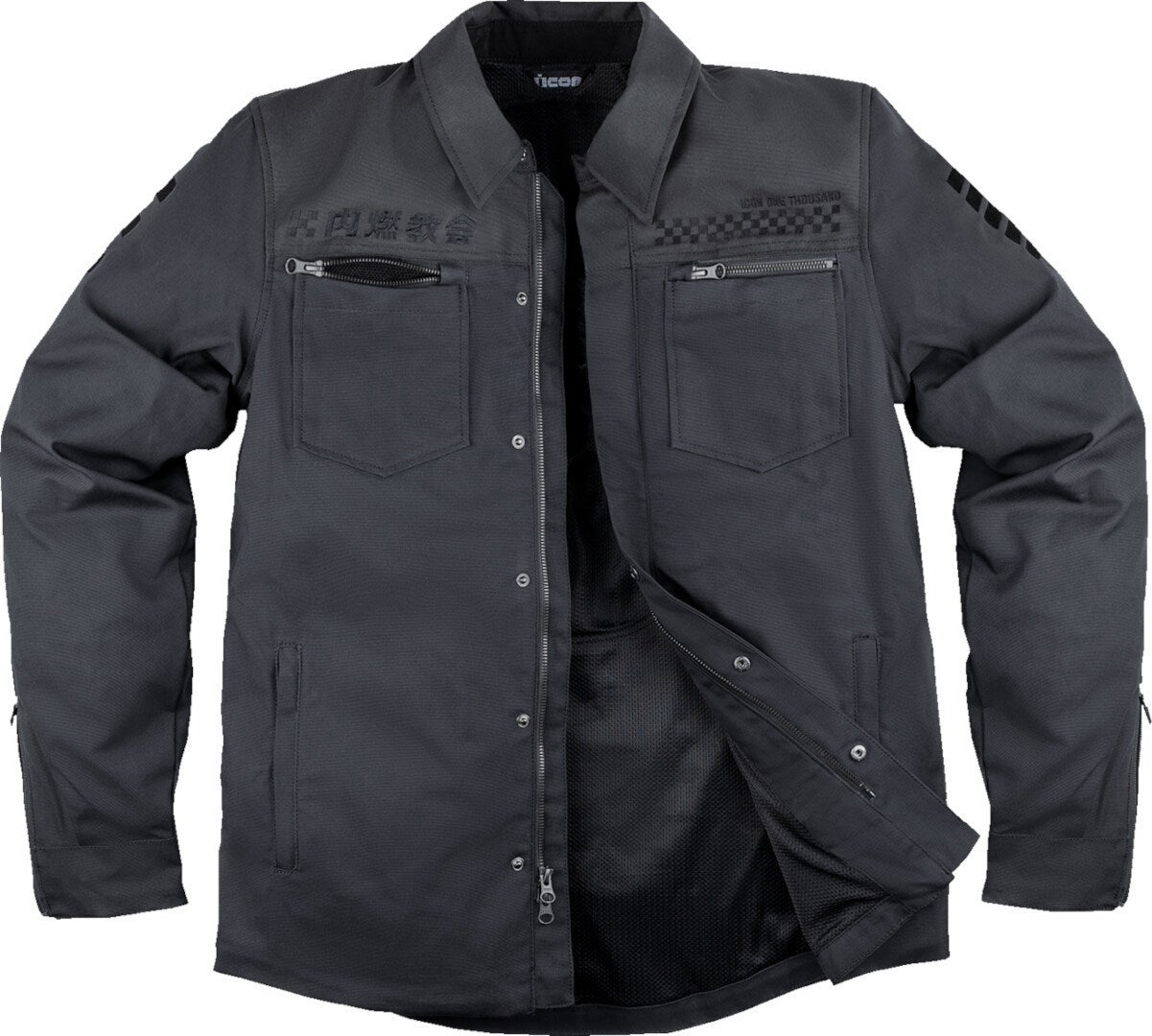 Icon Upstate Canvas National Jaqueta têxtil da motocicleta Artigo principal Figura 1