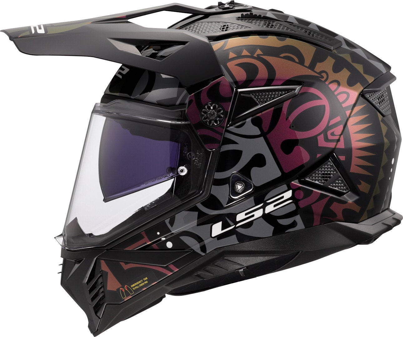 LS2 MX702 Pioneer II Rangi Casco da motocross nero/multicolore S (55/56) Figura 2