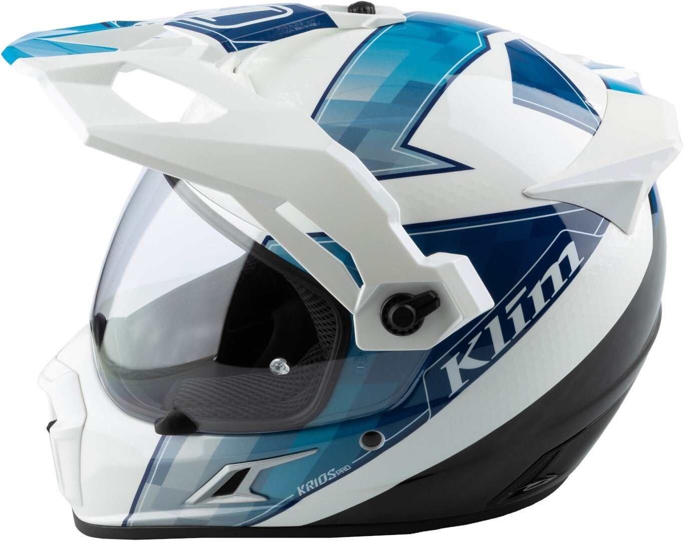 Klim Krios Pro Spectrum Carbon ECE/DOT 엔듀로 헬멧 흰색/파란색 남성 (57/58) 그림 7