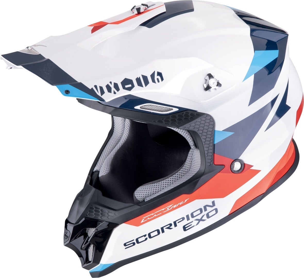 Scorpion VX-16 Evo Air Rod Motocross Helmet white/red/blue XXL (63/64) Figure 1