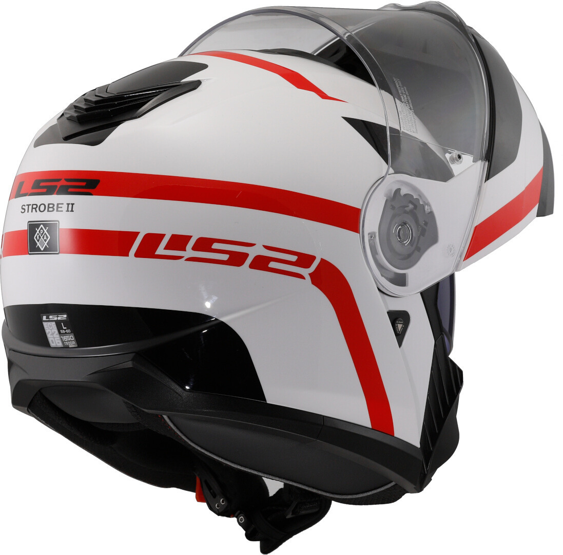 LS2 FF908 Strobe II Autox Hjelm hvit/rød S (55/56) Figur 9