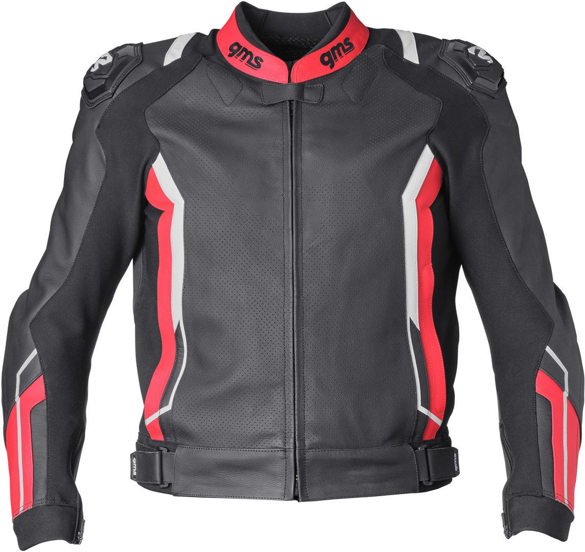 GMS GR-1 Two Piece Motorcycle Leather Suit black/white/red 58 Figure 6