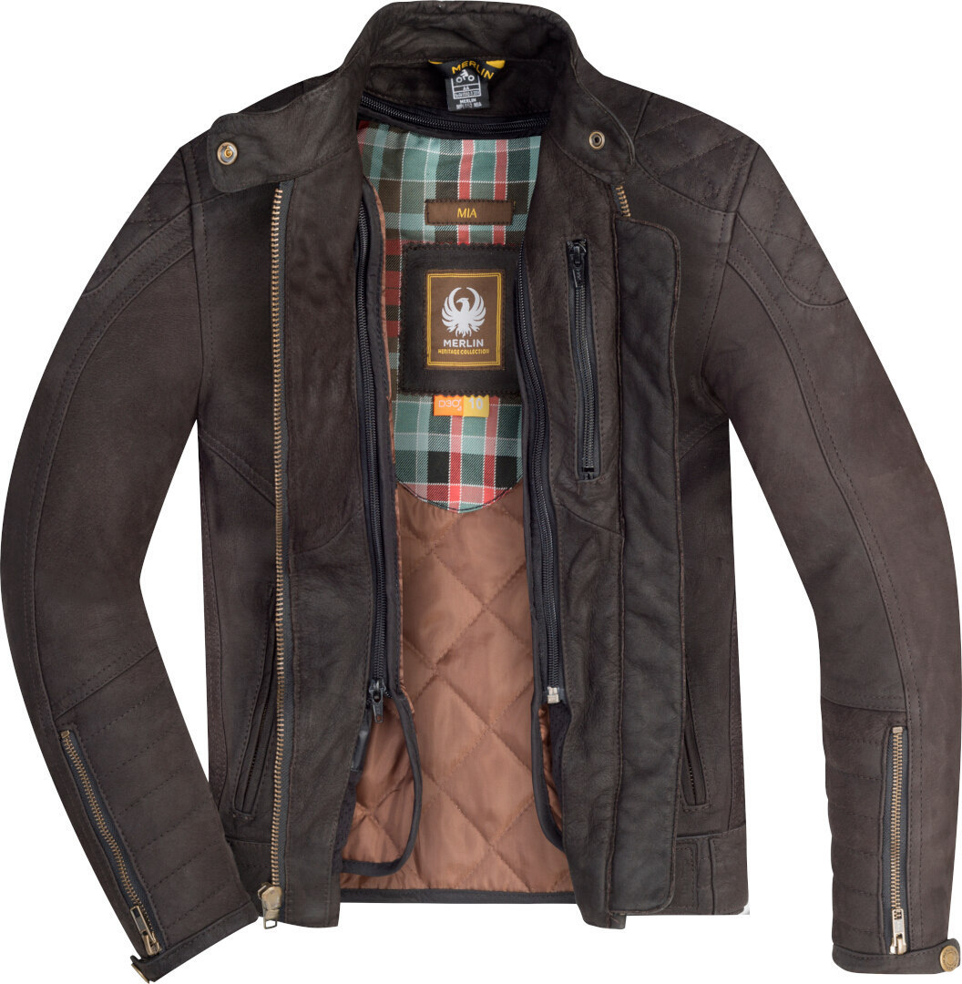Merlin Mia Ladies Motorcycle Leather Jacket brown M Figure 2