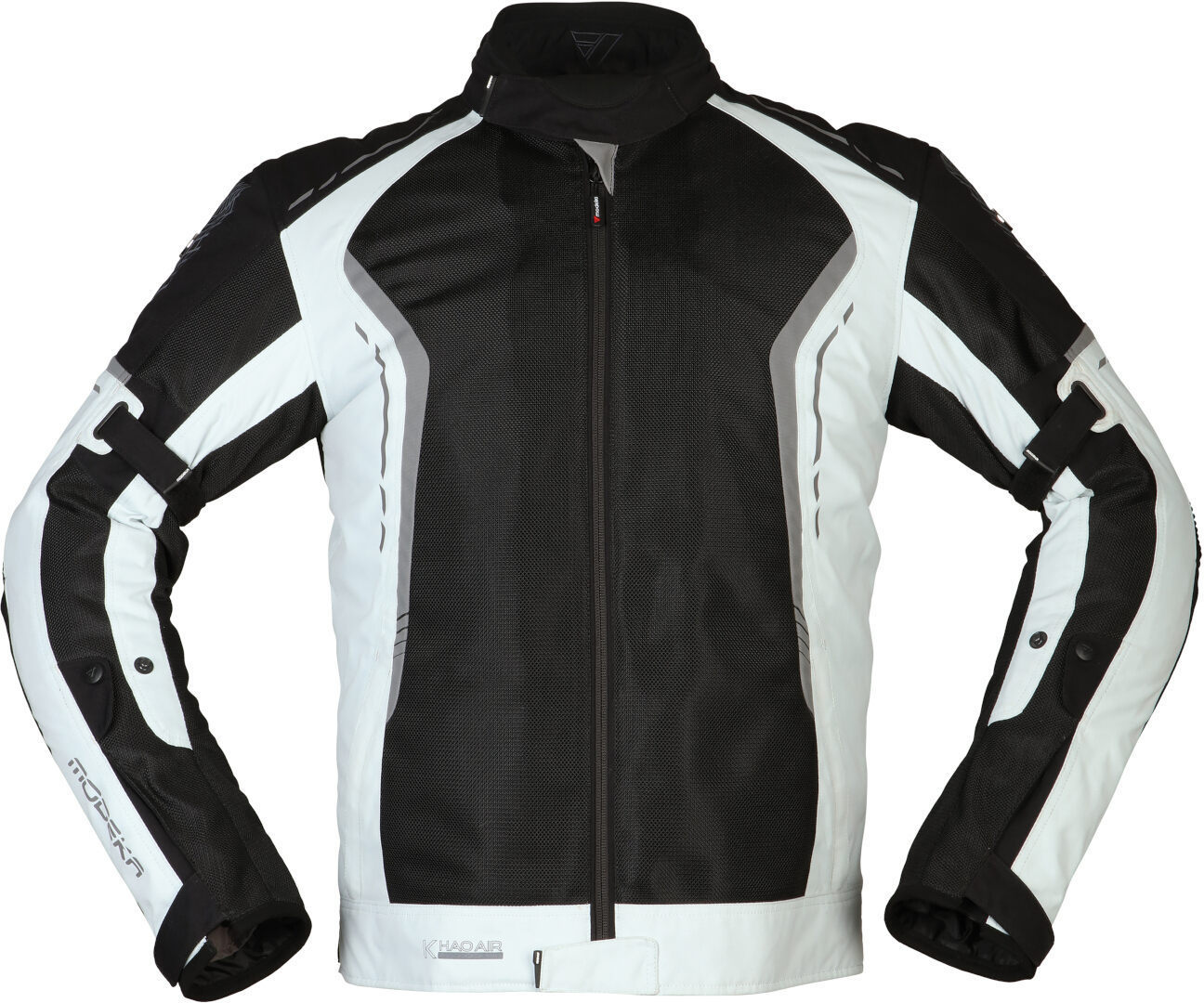 Modeka Khao Air Motorcycle Textile Jacket black/light grey L Figure 1