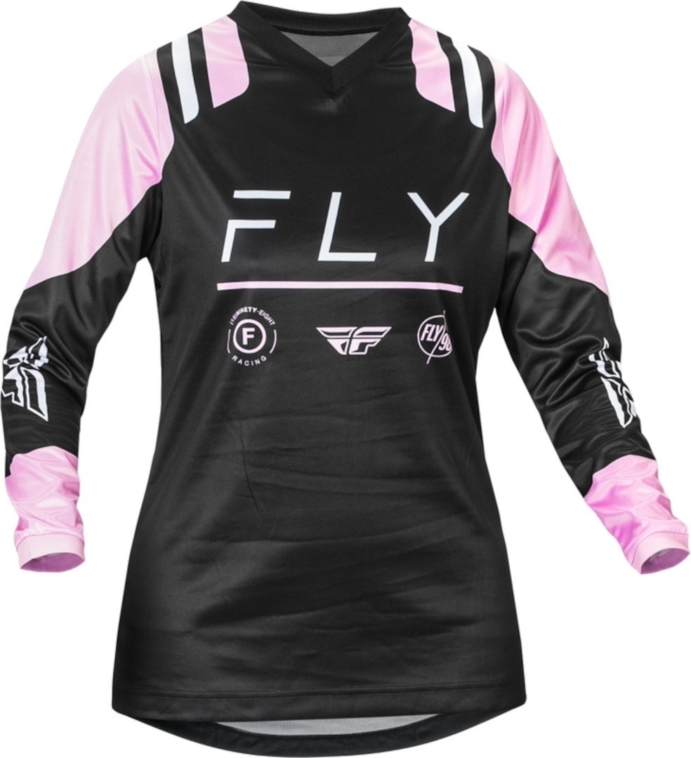 Fly Racing F-16 Dames Motorcross Jersey zwart/grijs/roze XL Figuur 1
