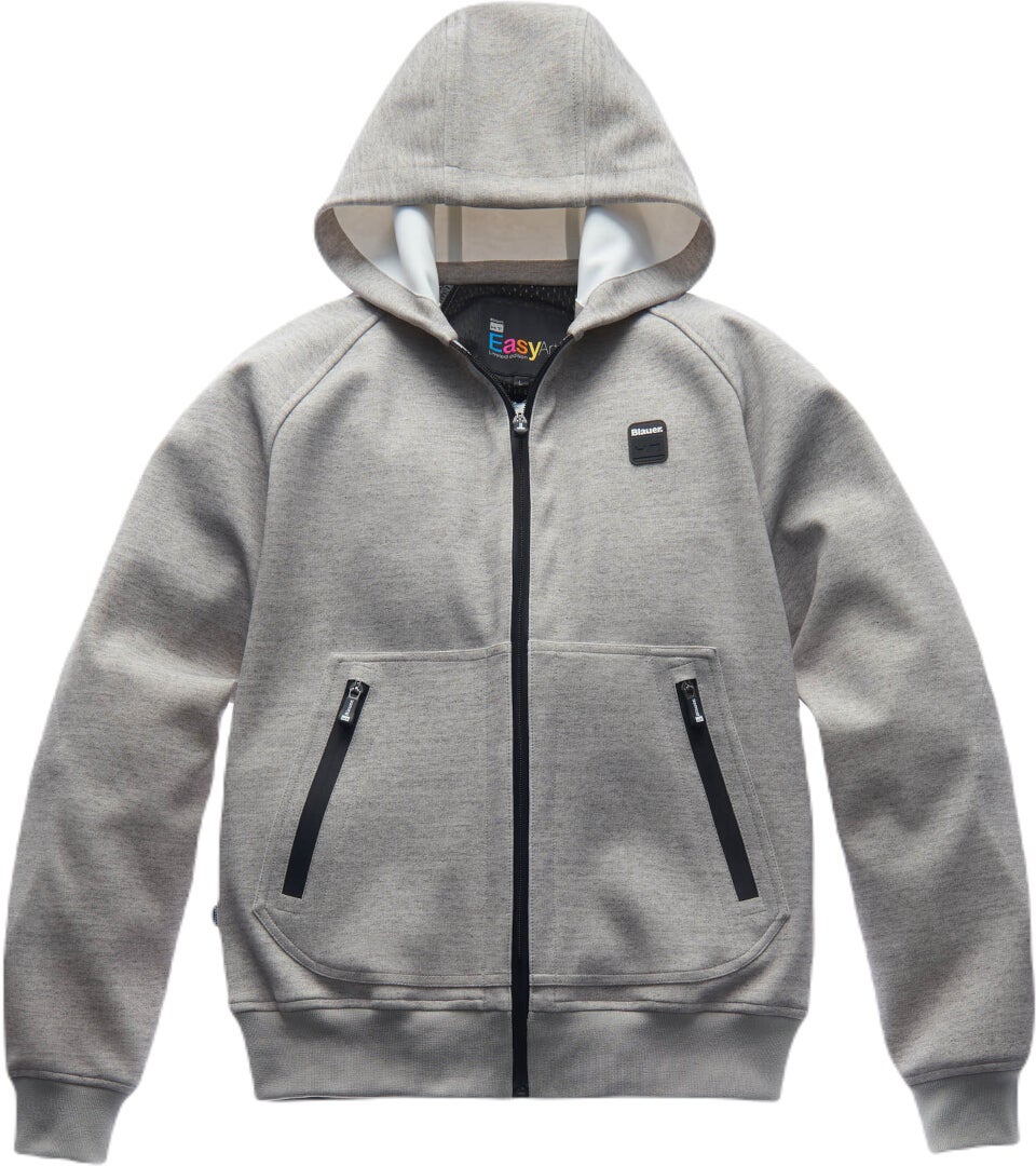 Blauer Easy Man Sweat à capuche zippé de moto imperméable gris L Figure 1