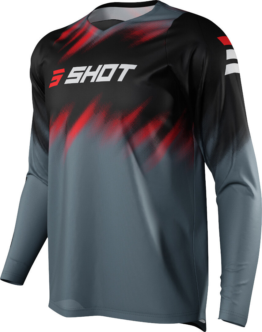 Shot Devo Versus Maillot de motocross Noir/Gris/Rouge XL Figure 1