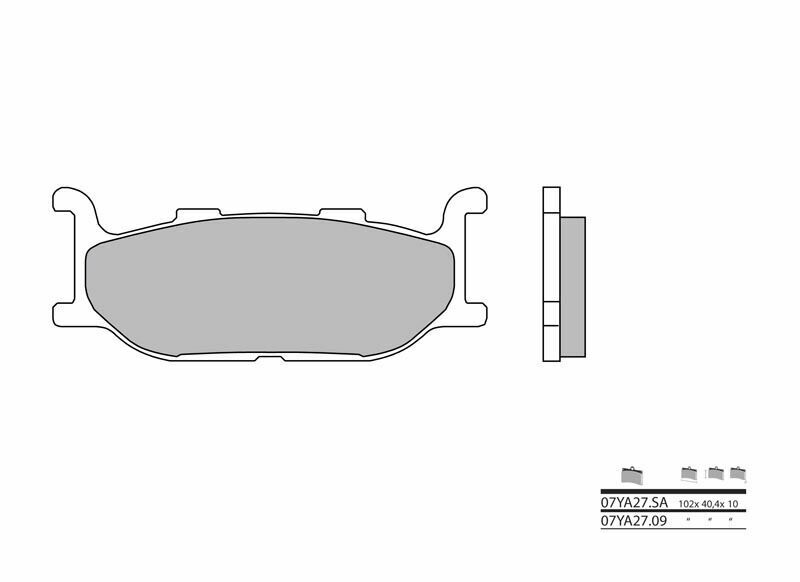 Brembo S.p.A. Vägbromsbelägg sintrad metall - 07YA27SA Figur 1