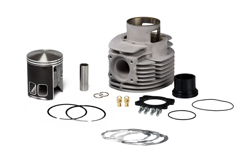 MALOSSI Cylindersats ø 68.5 Aluminium CVF2 med stift ø 16 för Vespa Cosa-PXE 2T 200cc Figur 1