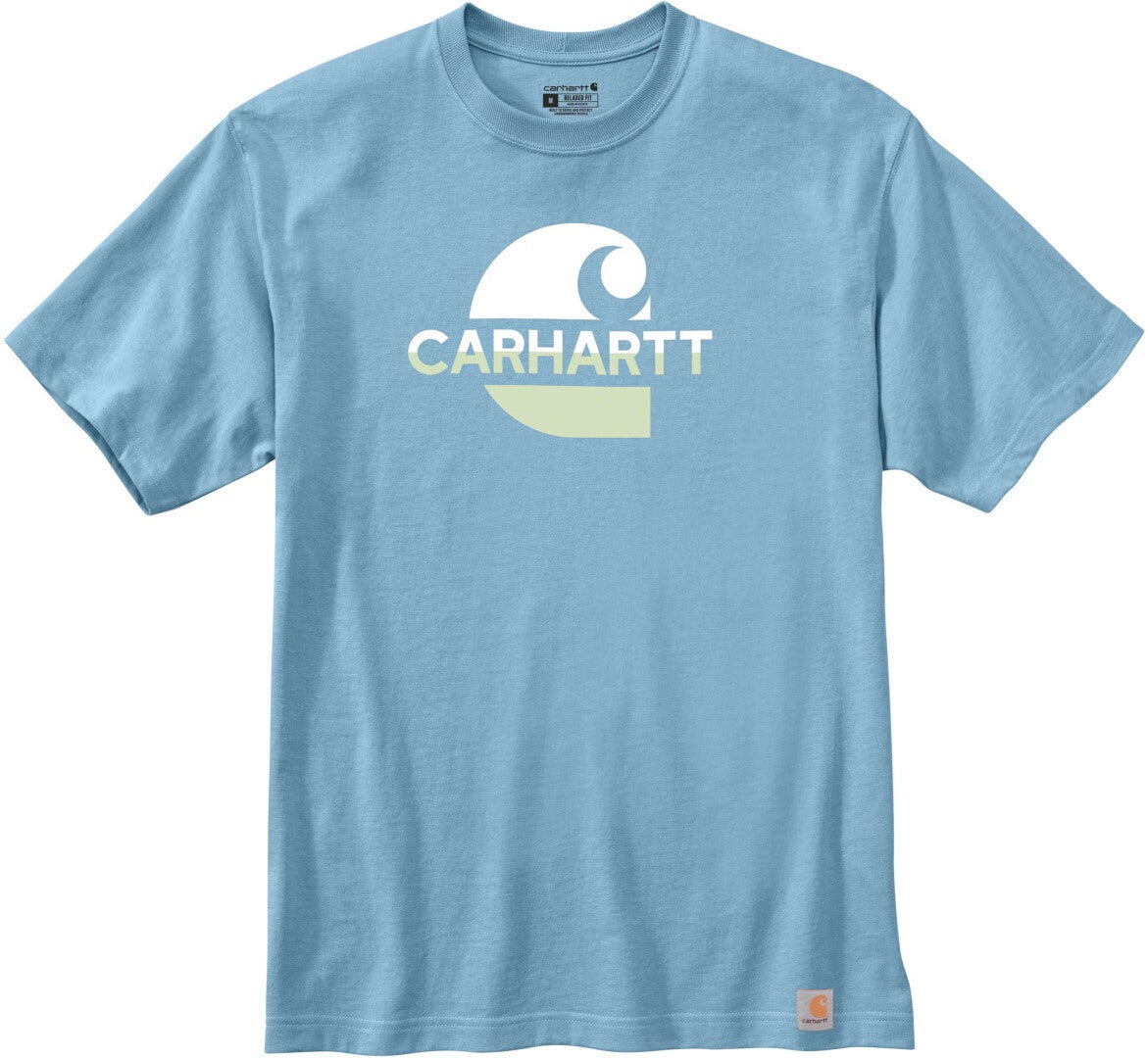 Carhartt Relaxed Fit Heavyweight C Graphic Triko světle modrá/bílá L Obrázek 1