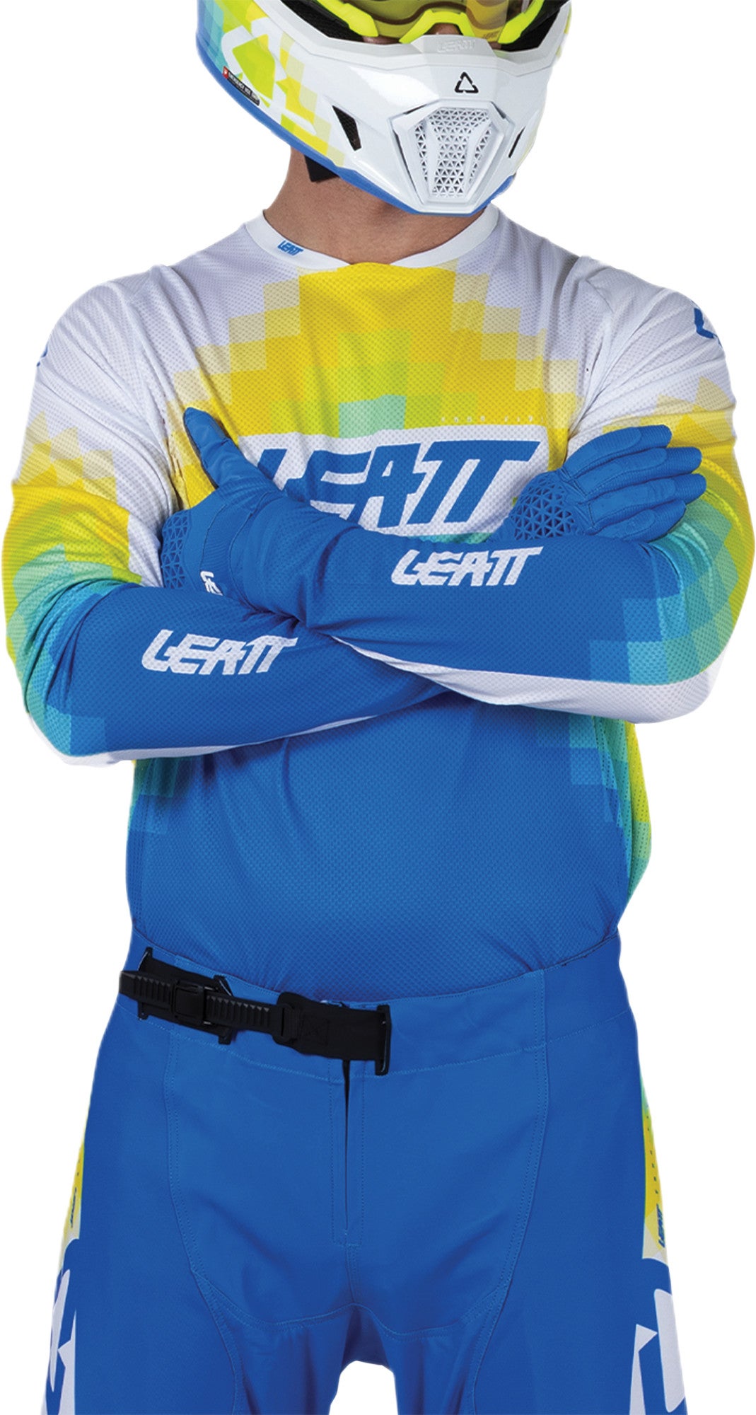 Leatt Moto 4.5 Lite V26 Motocross tröja vit/blå/gul 2XL Figur 3