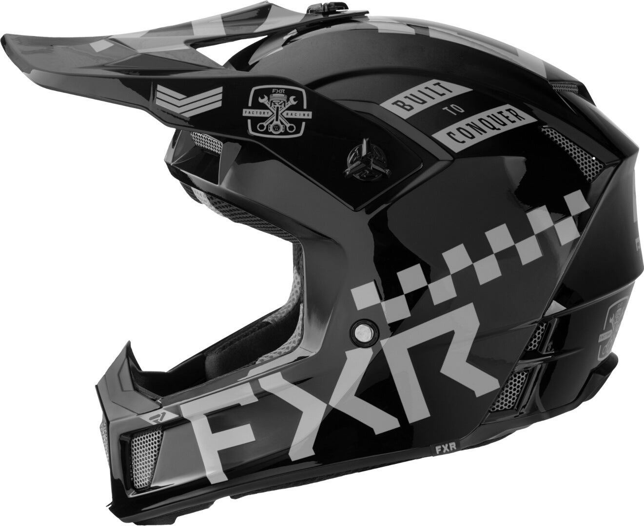 FXR Clutch Gladiator 2024 Motocross hjelm sort/grå M (57/58) Figur 4