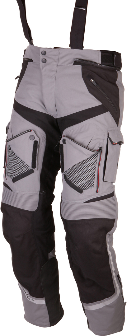 Modeka Panamericana Motorcycle Textile Pants grey/black Short M Figure 1