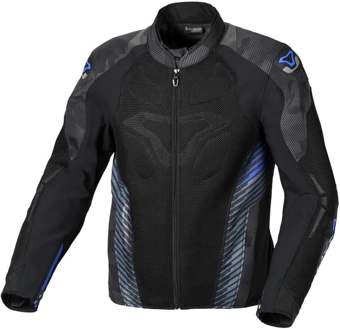 Macna Novic waterproof Motorcycle Textile Jacket black/grey/blue XL Figure 1
