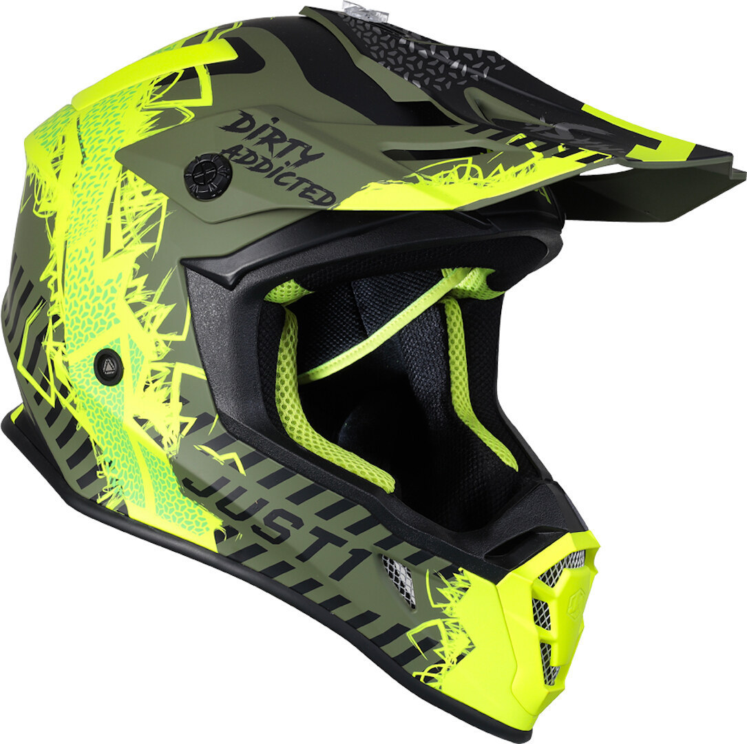 Just1 J38 Mask Cască de motocross galben/verde XS (53/54) Figura 5
