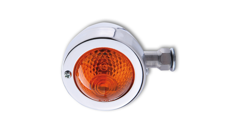HIGHSIDER Smart Bullet Pike Bulb Indikator Kropp Krom / Lins Orange (1st), Fram & Bak Figur 1