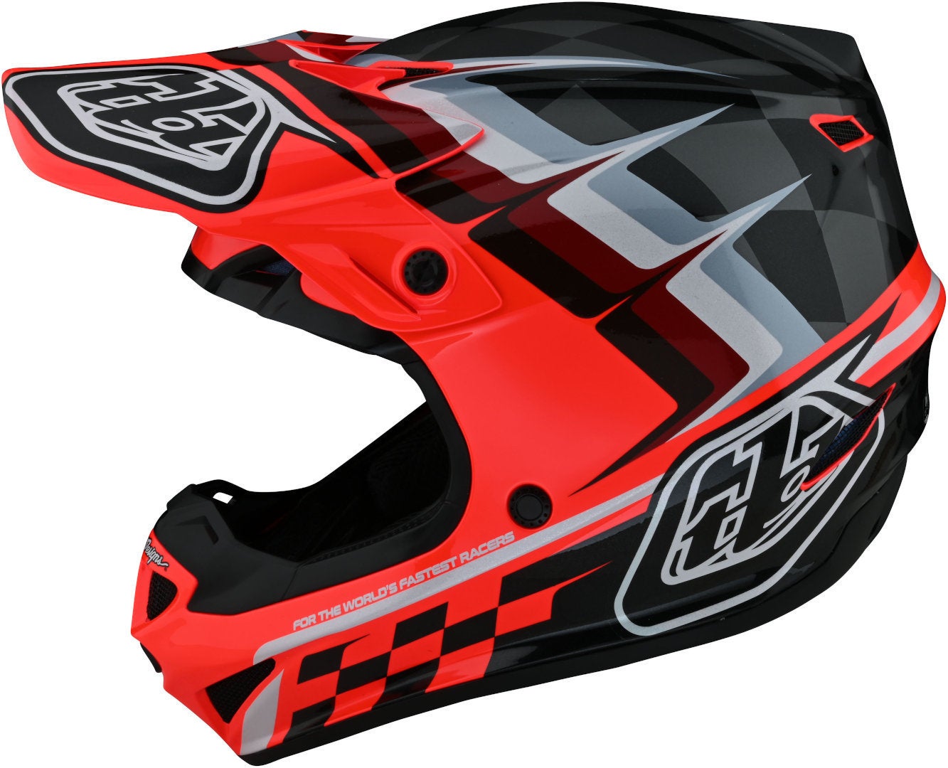 Troy Lee Designs SE4 Warped Polyacrylite MIPS Motocross Helmet red L (58/59) Figure 8