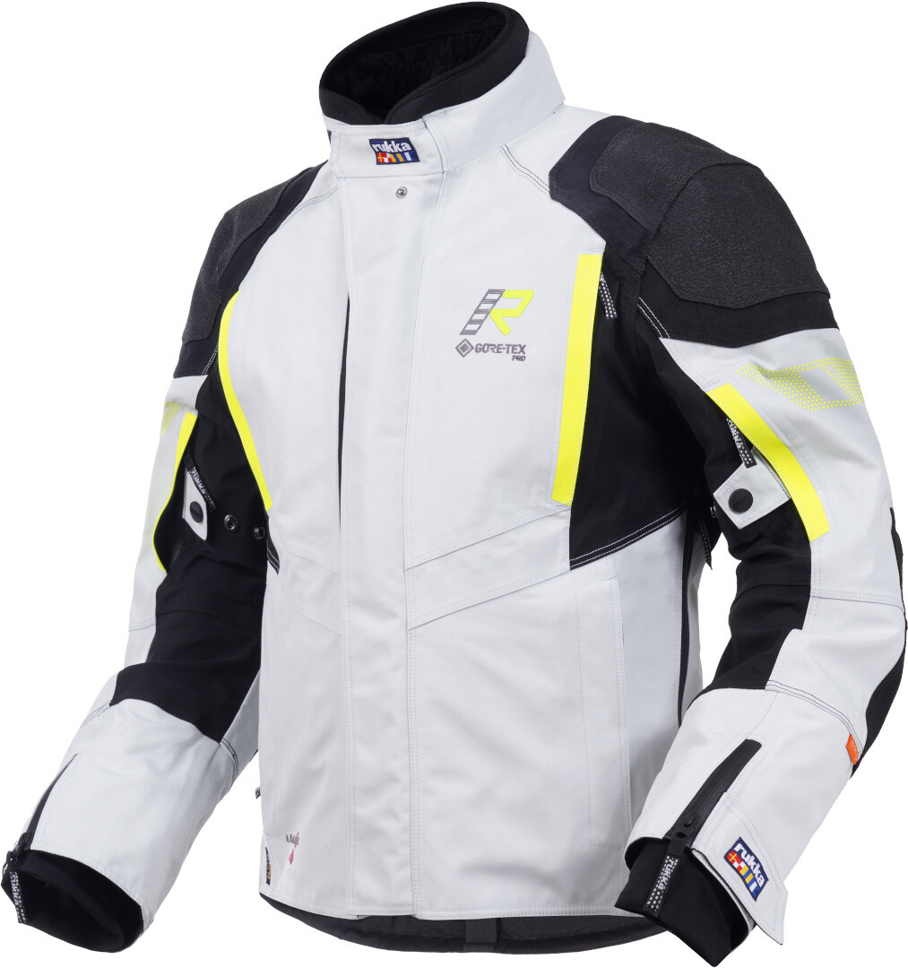 Rukka Shield-R Chaqueta textil para motocicleta gris/amarillo 48 Figura 1