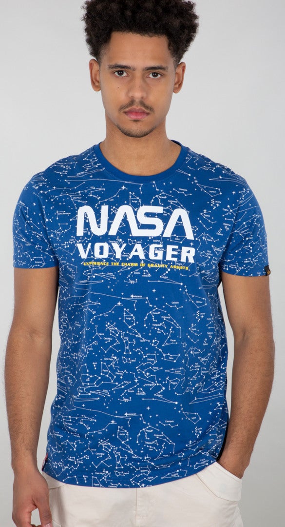 Alpha Industries NASA Voyager AOP Тениска синьо XXL Фигура 1