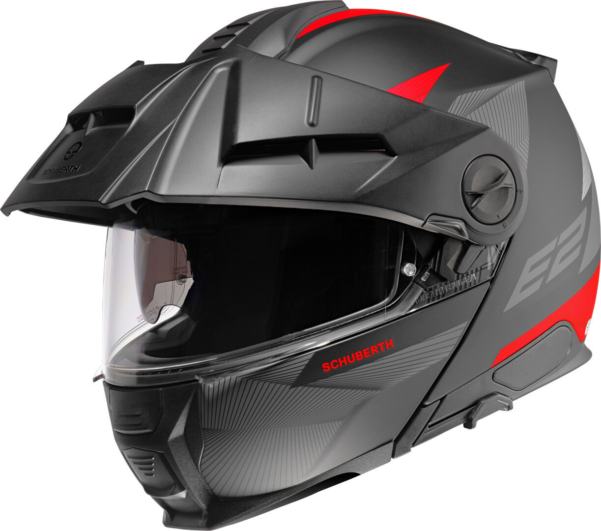 Schuberth E2 Defender Helmet black matt/red M (57) Figure 1