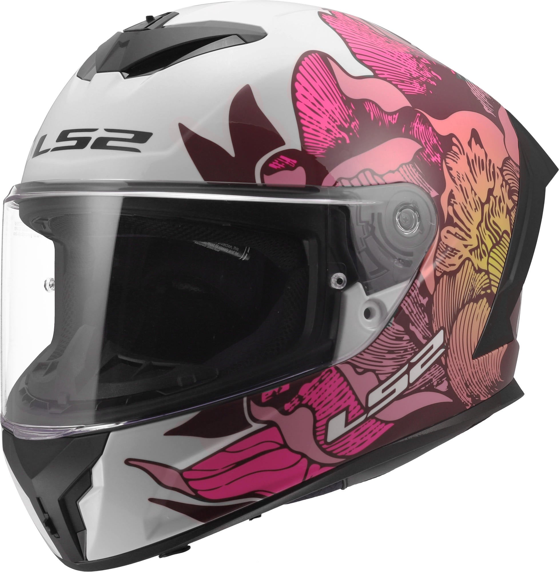 LS2 FF820 Rapid III Poppies Casque Blanc/Rose S (55/56) Figure 1