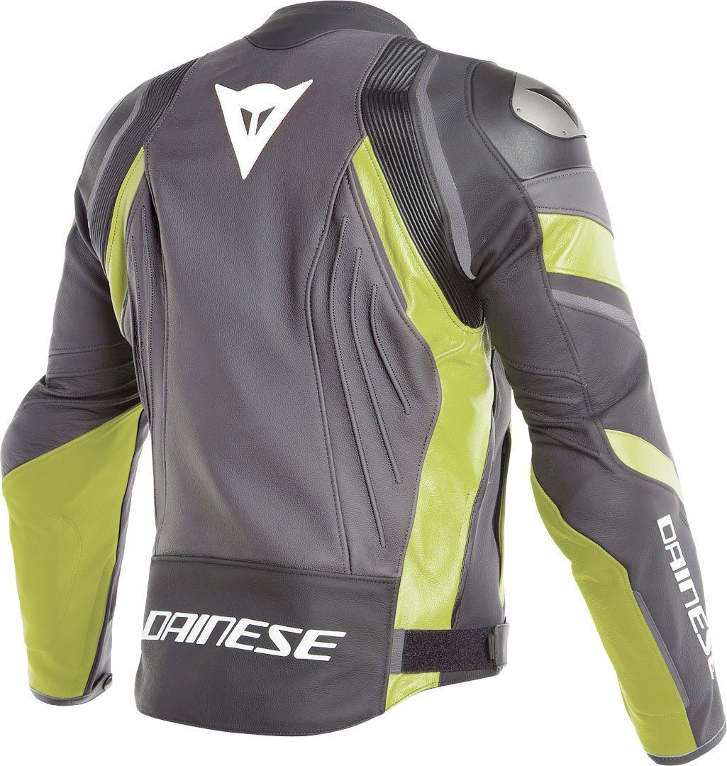 Dainese Avro 4 Motorcycle Leather Jacket black/neon-yellow 60 Figure 2