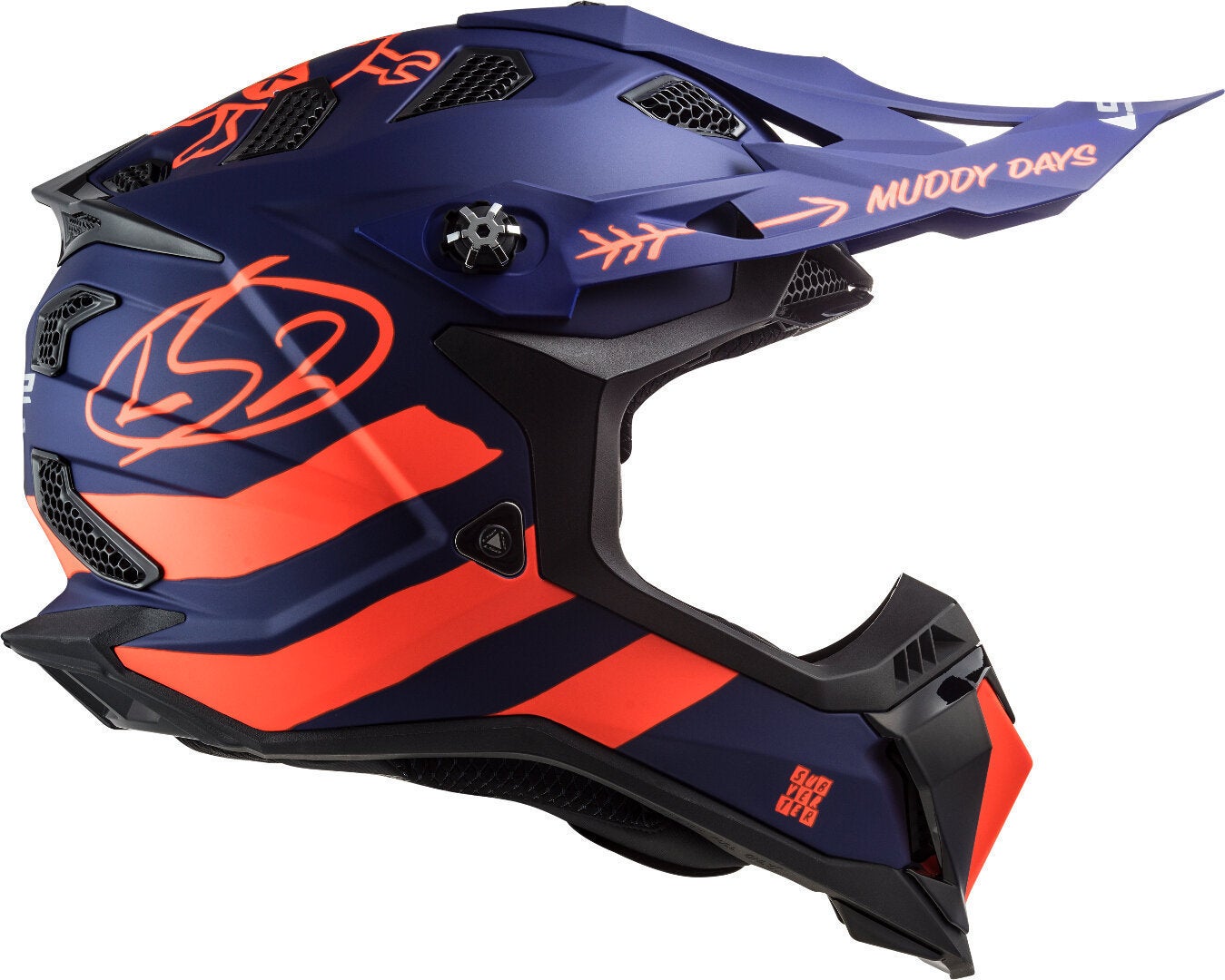 LS2 MX700 Subverter Evo Cargo Casco motocross Blu opaco S (55/56) Figura 3