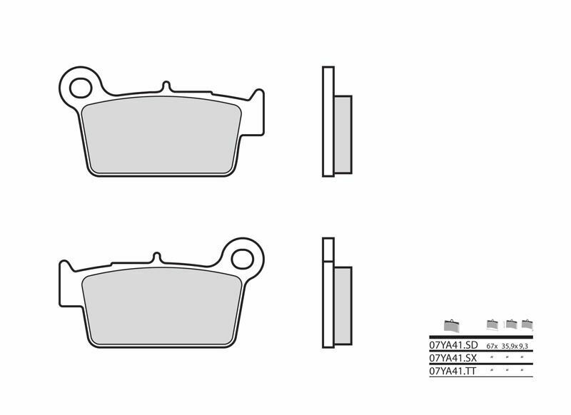 Brembo S.p.A. Plăcuțe de frână metalice sinterizate off-road - 07YA41SX Figura 1