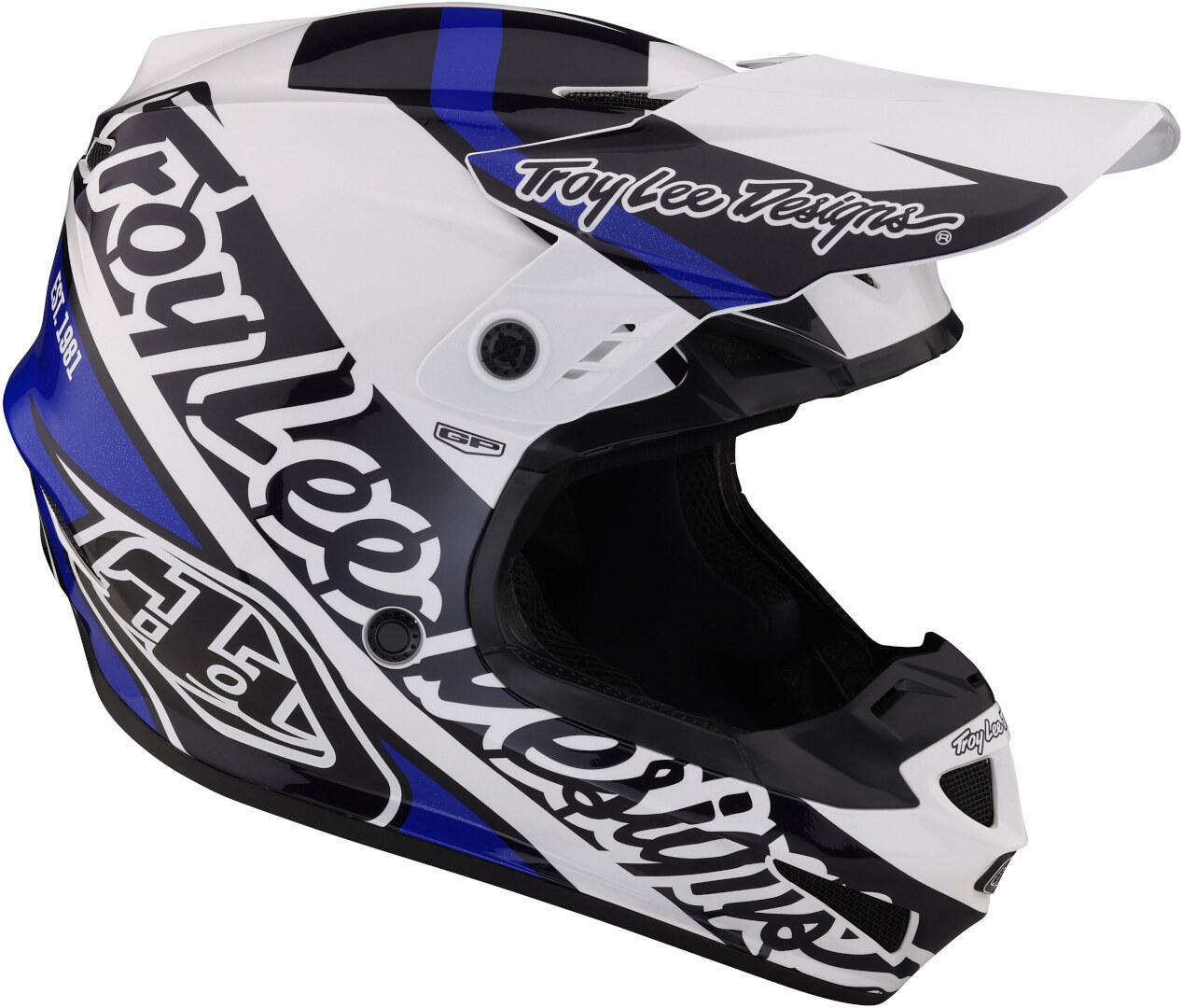 Troy Lee Designs GP Slice Cască de motocross Negru/Alb/Albastru XS (54/55) Figura 2