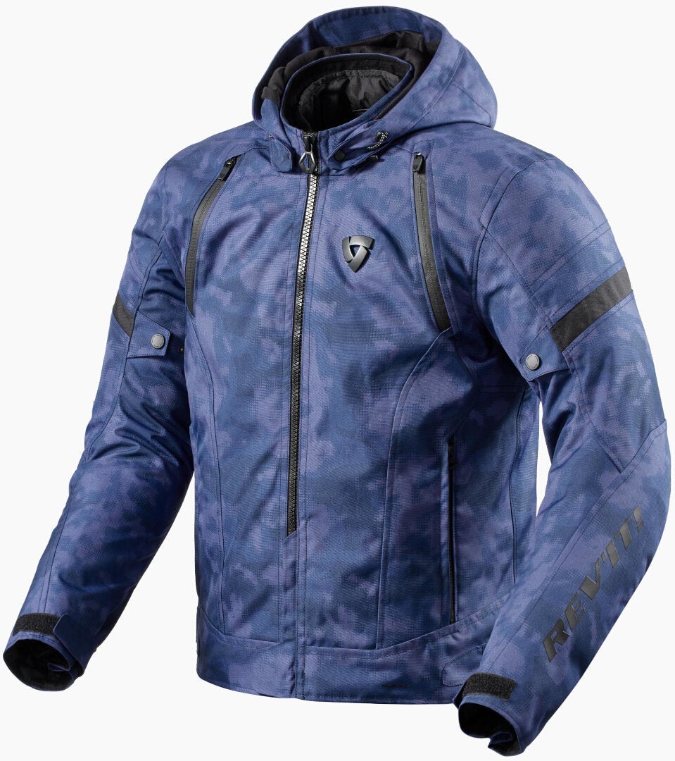 Revit Flare 3 H2O waterproof Motorcycle Textile Jacket blue/camouflage M Figure 1