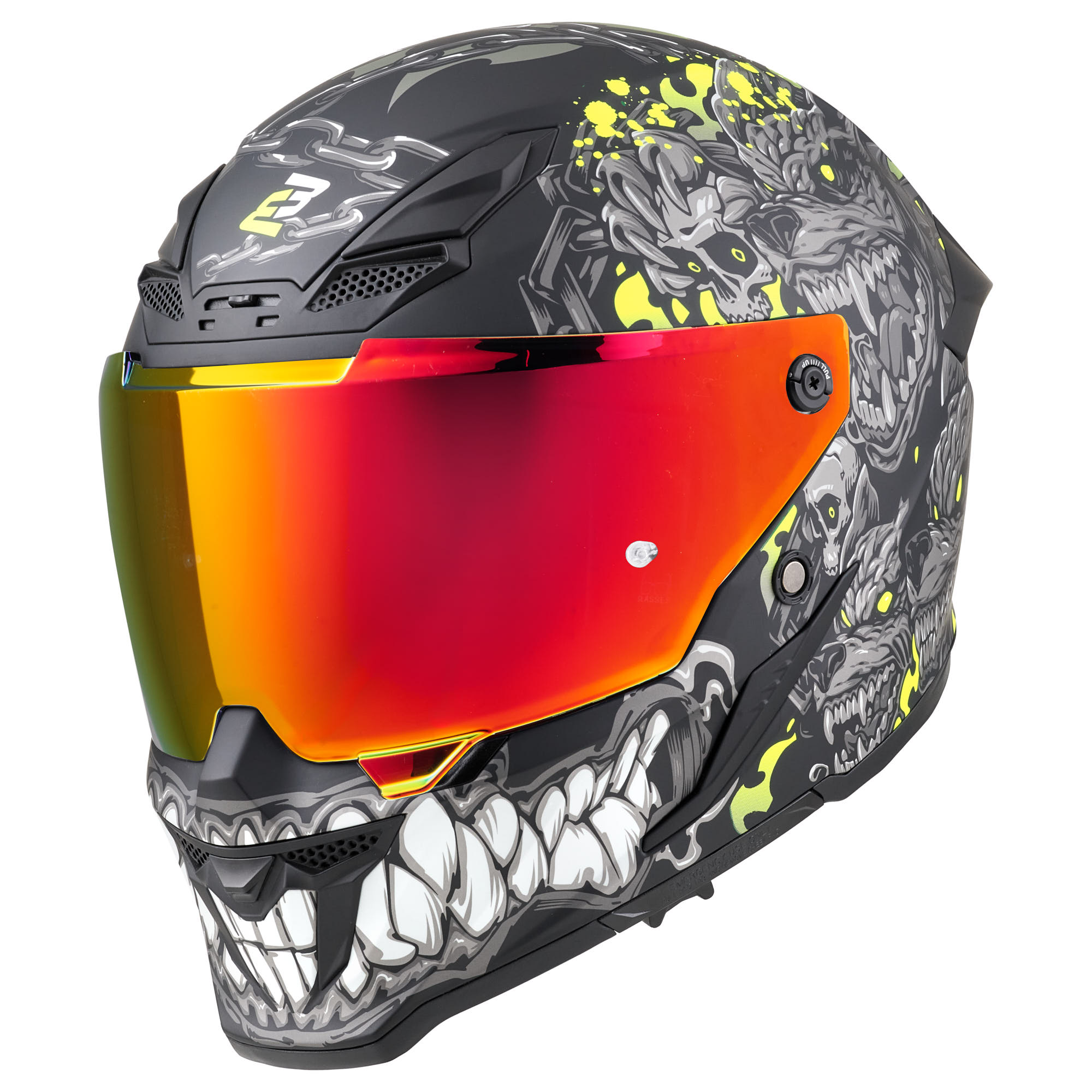 Bogotto Blade Gatekeeper Helmet black/grey/fluo-yellow L Figure 15