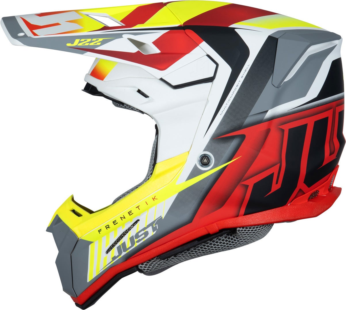 Just1 J22F Frenetik Motocross Helmet yellow/red XXL (63) Figure 5
