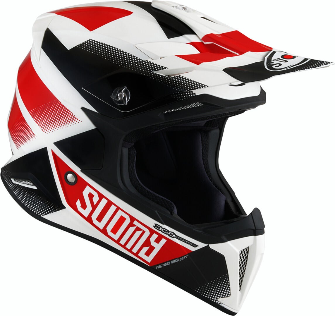 Suomy X-Wing Grip Capacete de motocross branco/preto/vermelho S Figura 6
