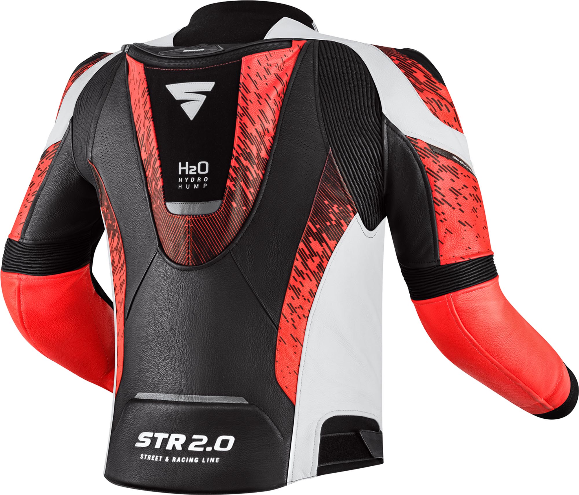 SHIMA STR 2.0 Motorcycle Leather Jacket black/red/fluo-dark red 56 Figure 2