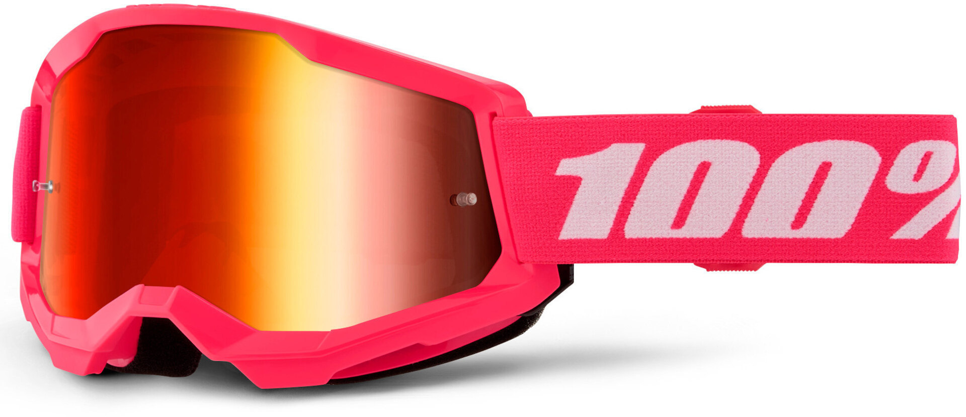 100% Strata 2 Essential Chrome Ochelari de motocross roz/alb Figura 1