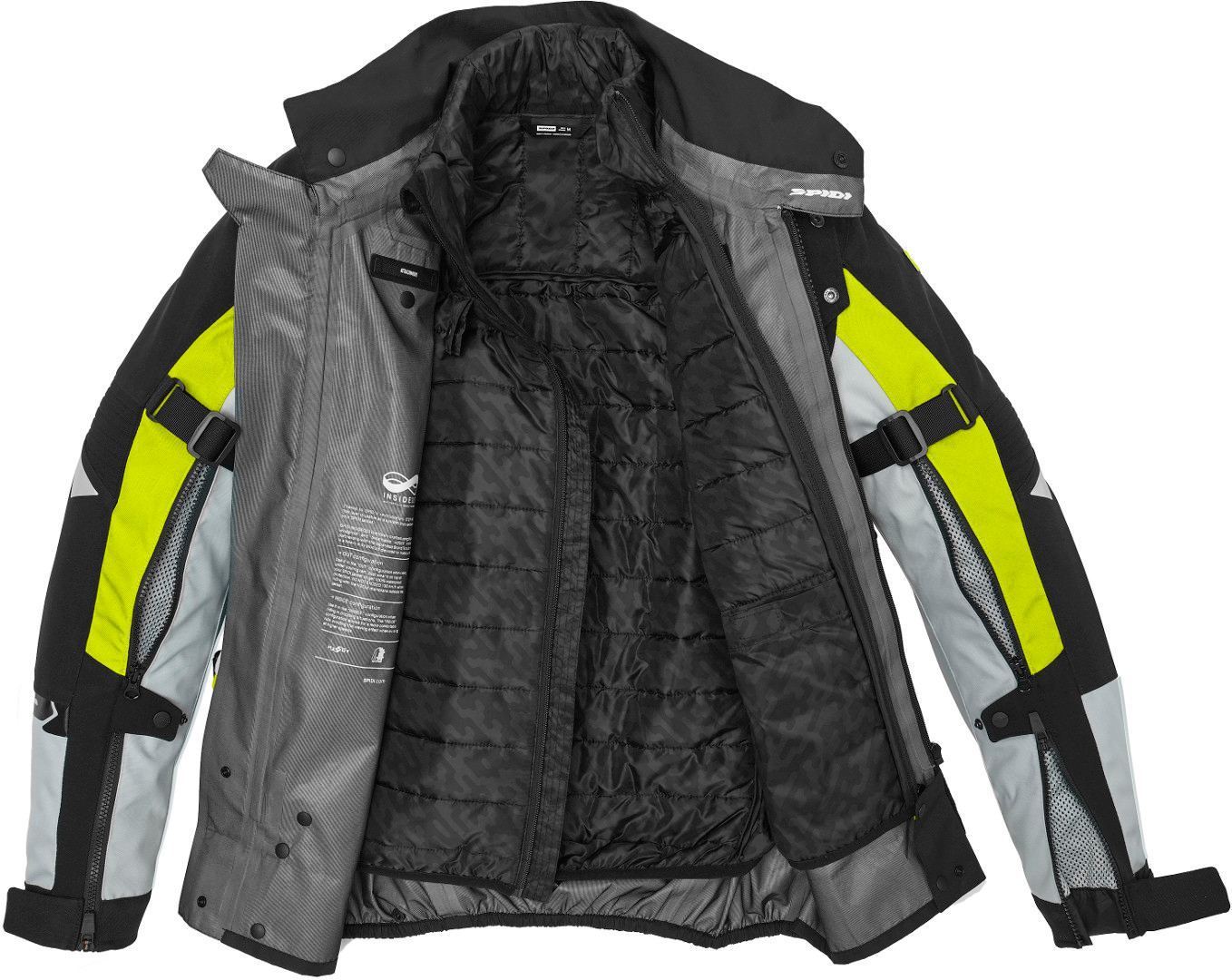Spidi H2Out Allroad Motorcycle Textile Jacket black/grey/yellow L Figure 5