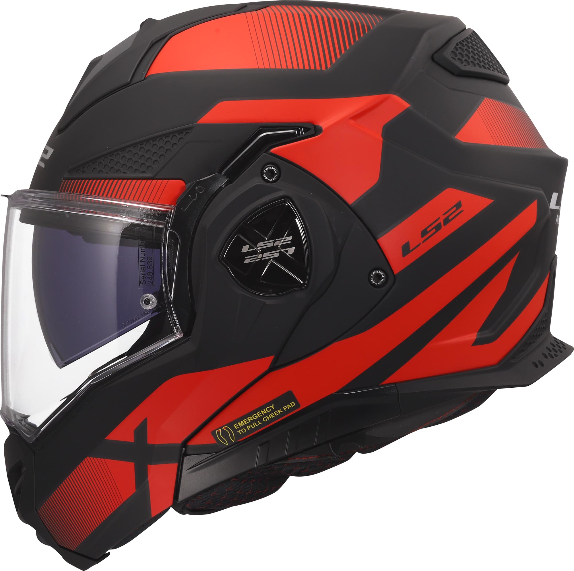 LS2 FF901 Advant X Nova Helm Zwart/Rood M (57/58) Figuur 4