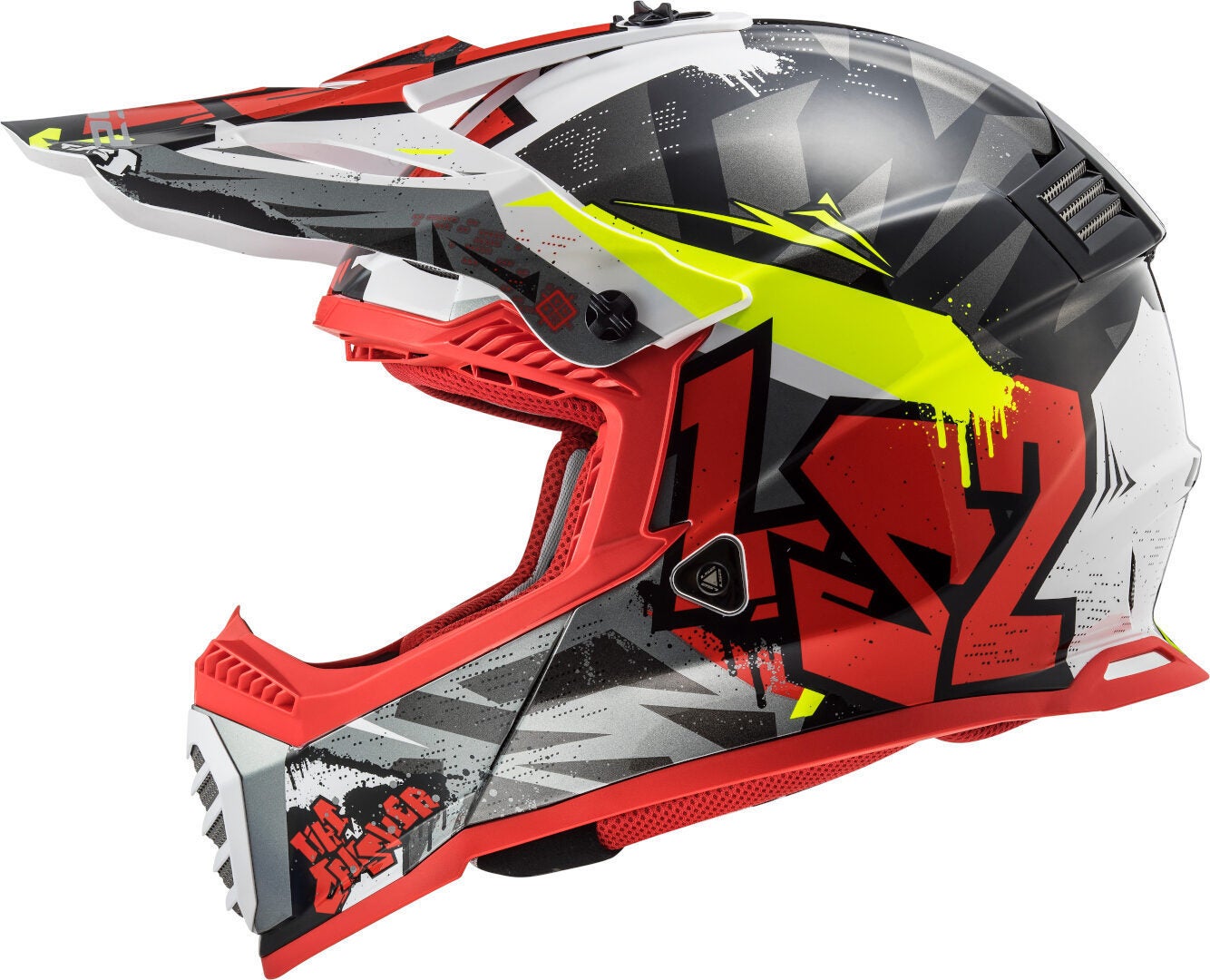 LS2 MX437 Fast Evo Crusher Casco Motocross nero opaco/rosso S (55/56) Figura 4