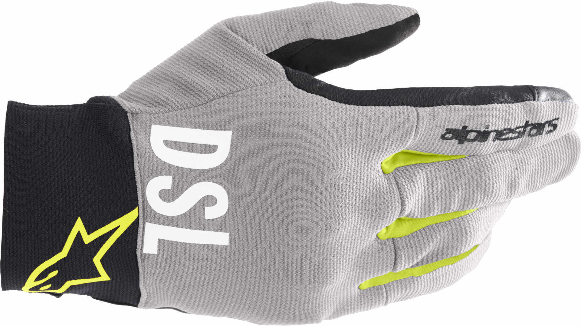 Alpinestars AS-DSL Shotaro Motorcykelhandsker grå/gul M Figur 1
