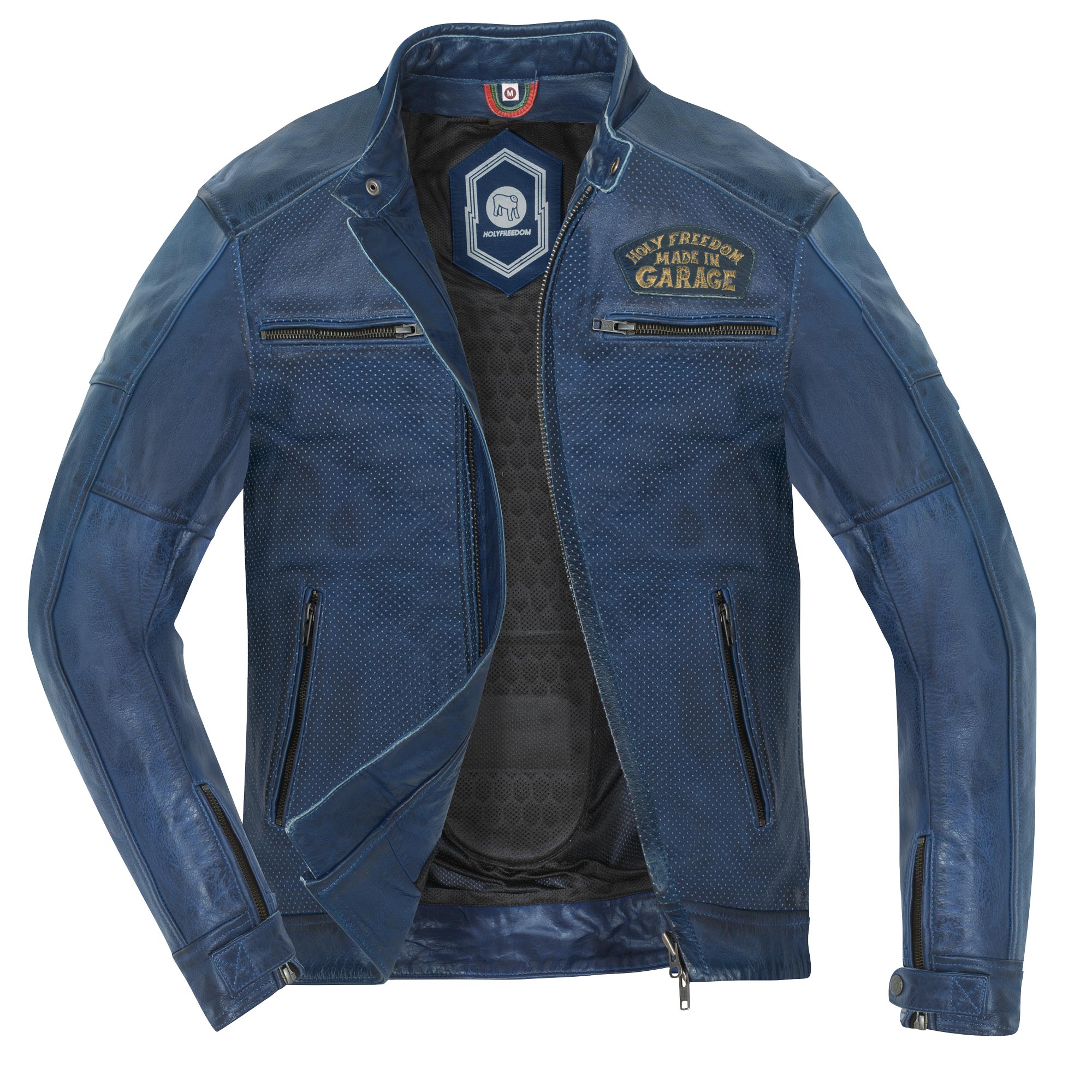 HolyFreedom Zero Summer Jachetă de piele de motocicletă perforată albastru închis XL Figura 2