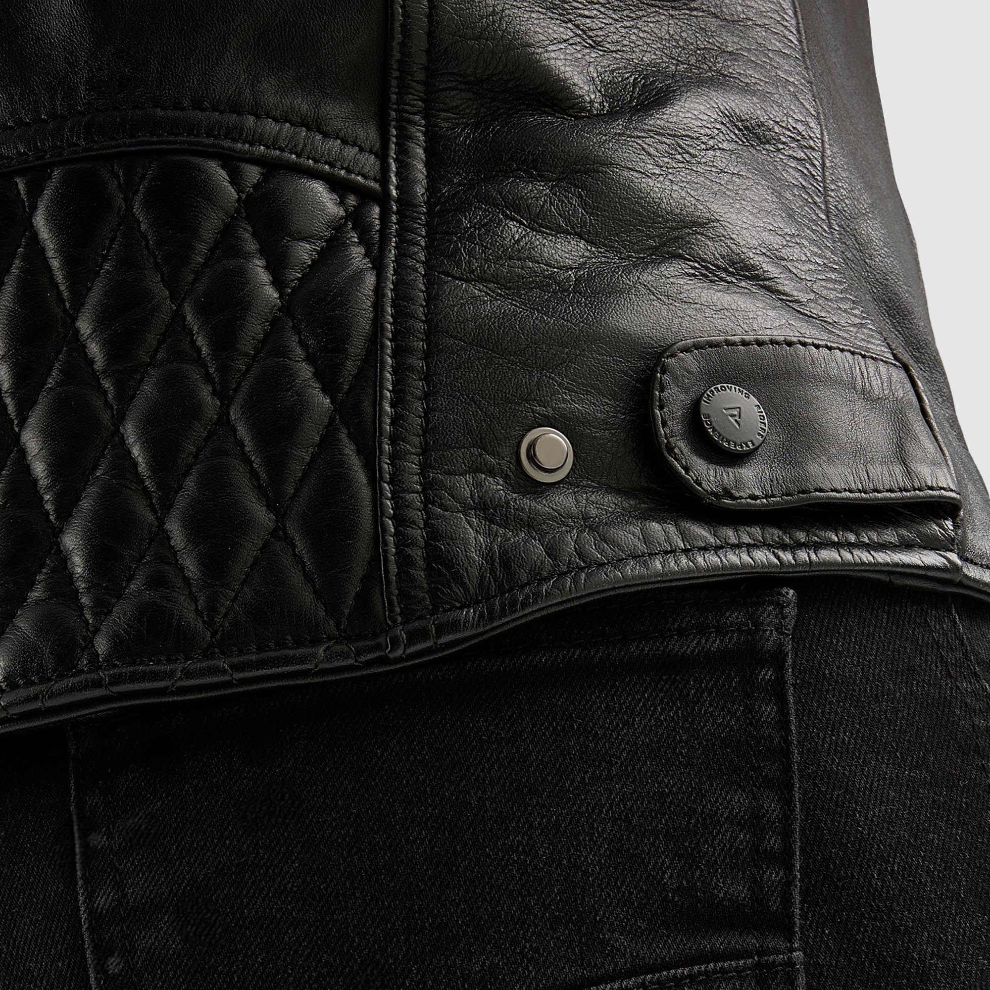 Side view of Rebelhorn Hunter 2 Ladies Motorcycle Leather Jacket