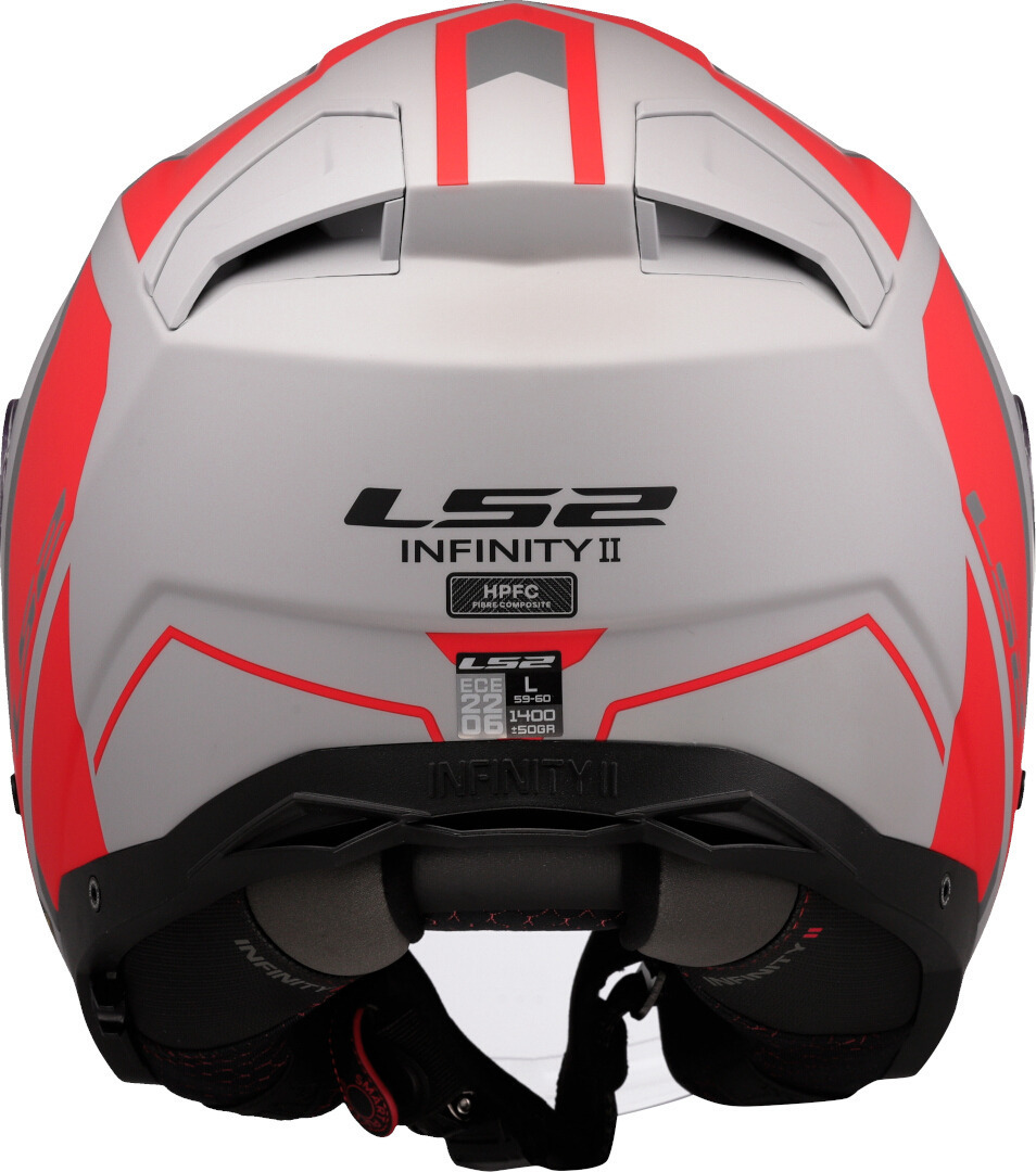 LS2 OF603 Infinity II Focus Jethelm grau matt/rot S (55/56) Abbildung 4