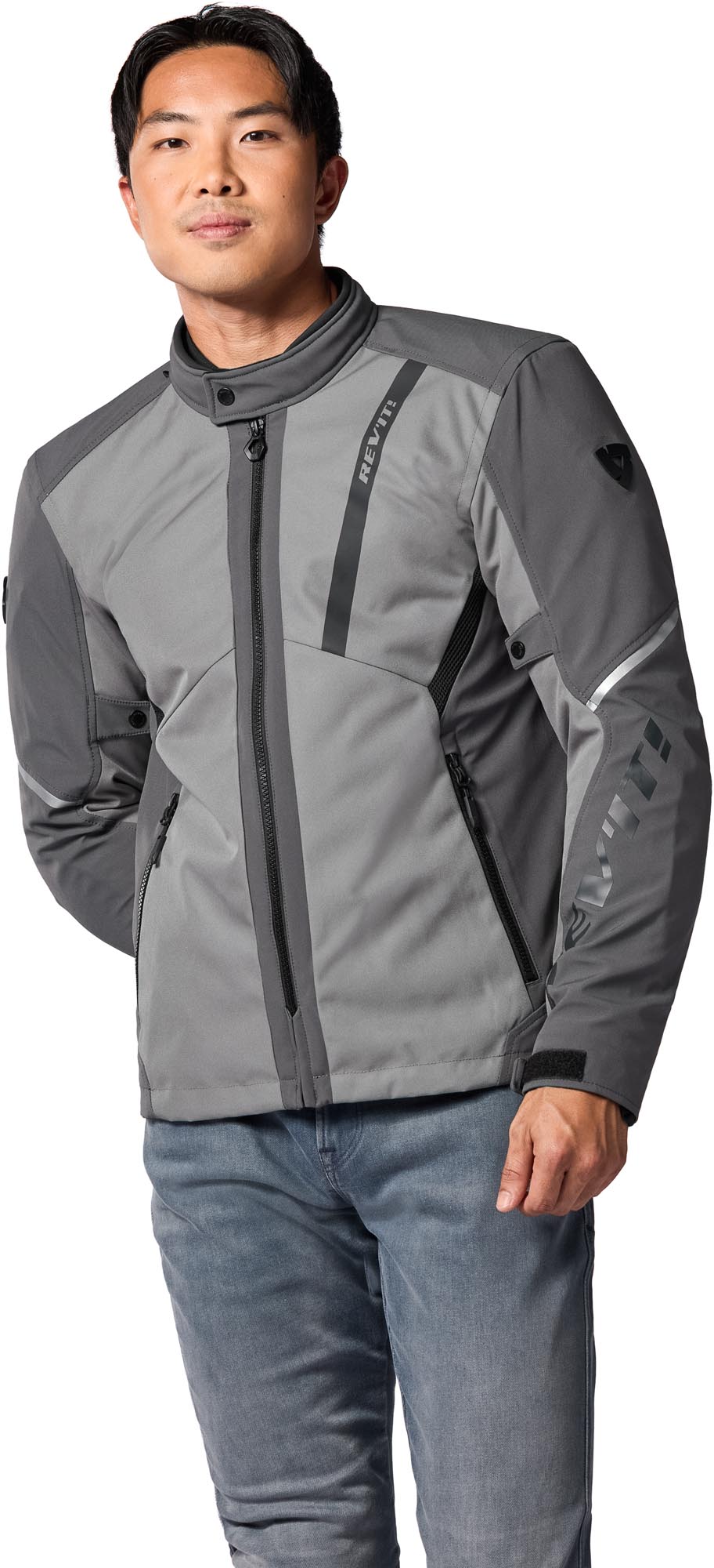 Revit Venator H2O wasserdichte Motorrad Textiljacke grau/hellgrau S Abbildung 5