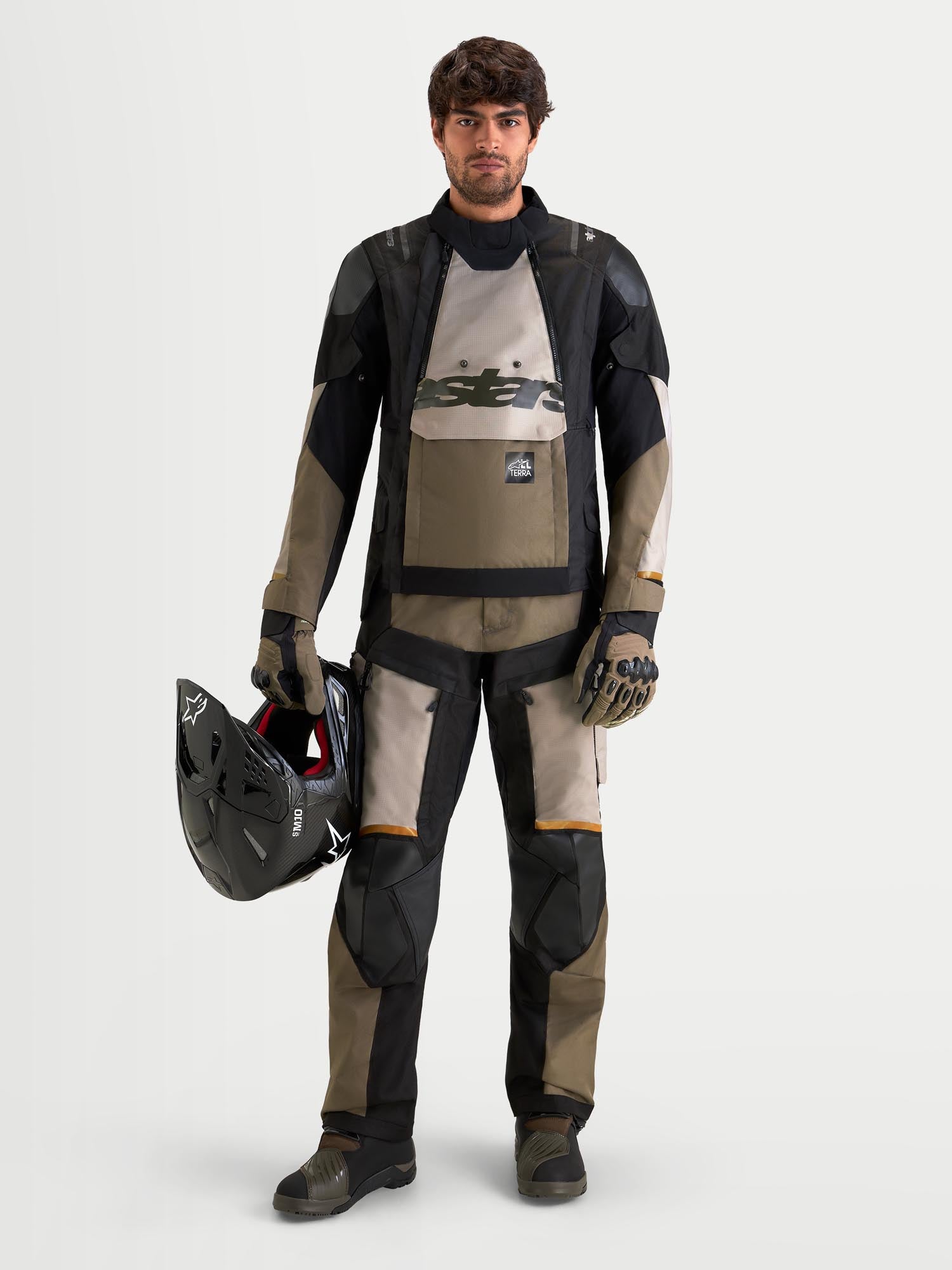 Alpinestars Harok V2 Drystar waterproof Motorcycle Textile Pants grey/brown 2XL Figure 3