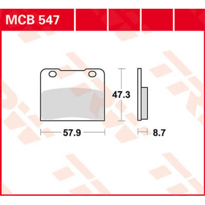 TRW Lucas Bremsbelag MCB547 Figur 1