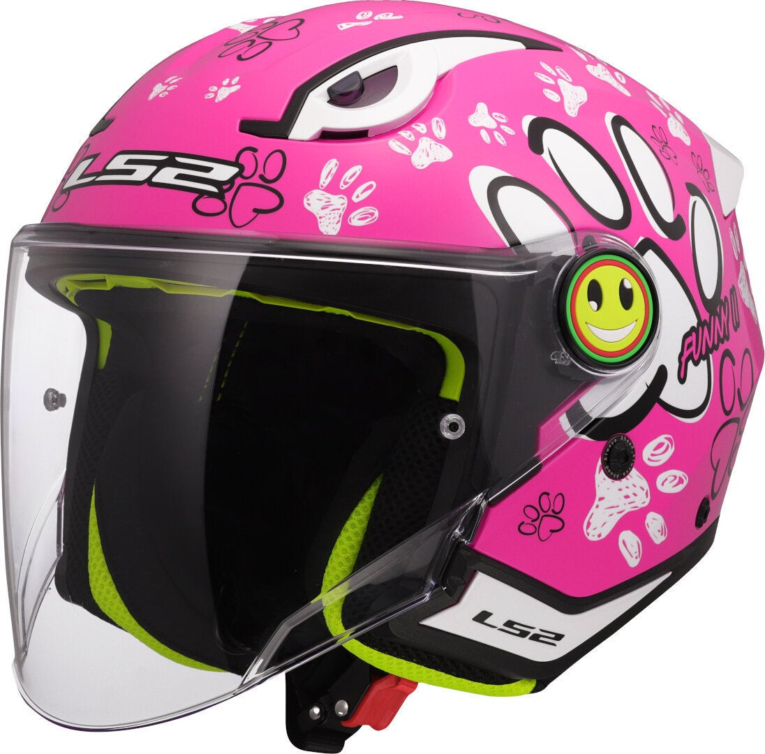 LS2 OF622 Funny II Paws Kinder Jethelm pink Y/L (51/52) Abbildung 1