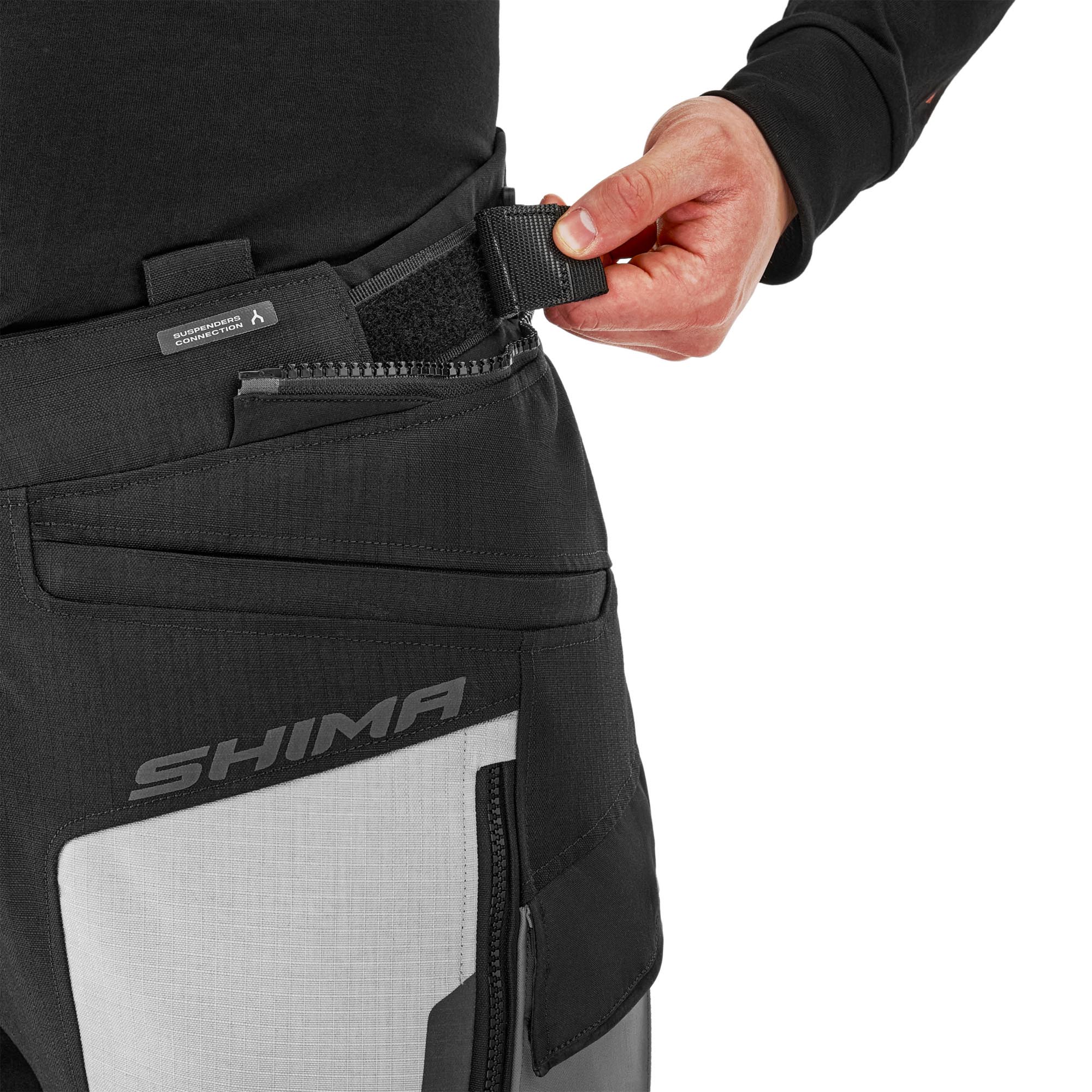 SHIMA Tracker Motorcycle Textile Pants grey/white 4XL Figure 13