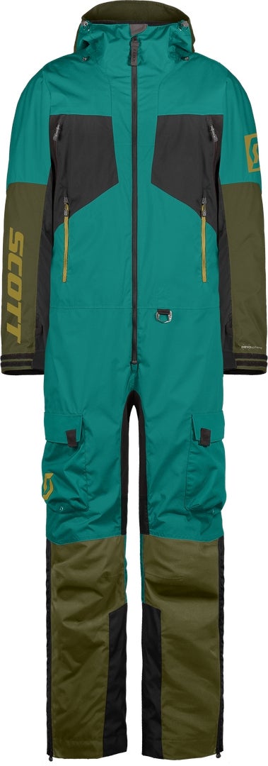 Scott Back-X Dryo 2024 Combinaison de motoneige une pièce Sarcelle/Vert 2XL Figure 1