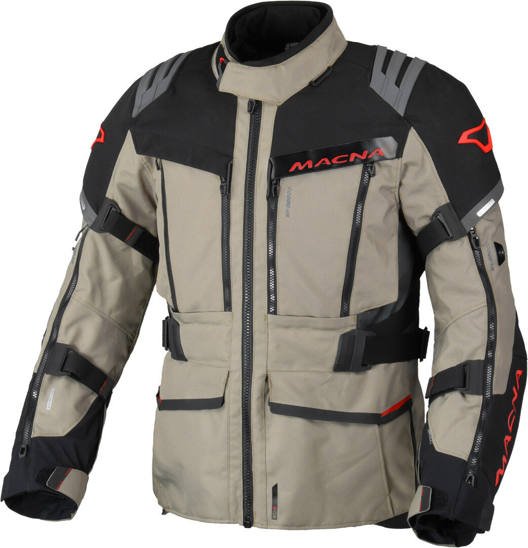 Macna Chieftane waterproof Motorcycle Textile Jacket black/sand XL Figure 1